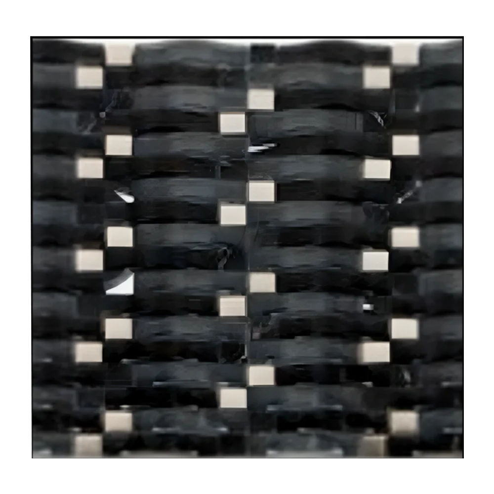 Black Woven Glass Mosaic Tile (GX03)