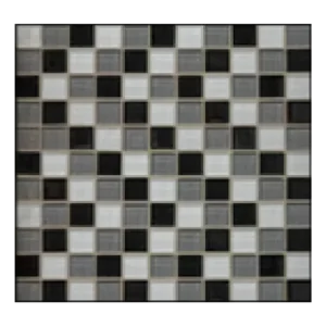 Black & White Glass Mosaic Tile | M17