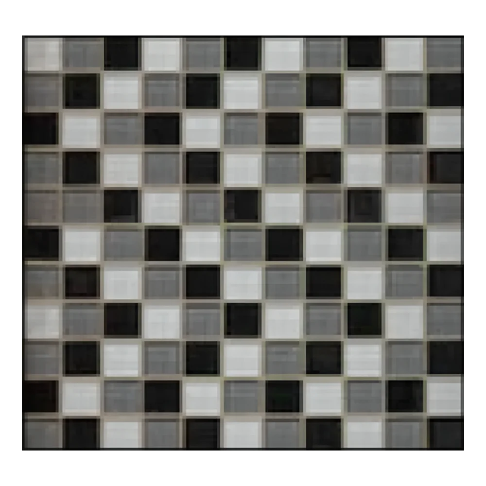 Black & White Glass Mosaic Tile | M17