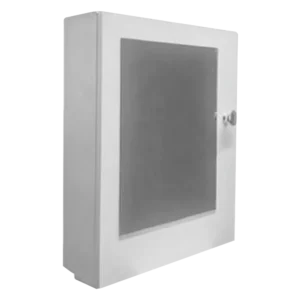 White Wooden Rectangular Wall-Mounted Cabinet