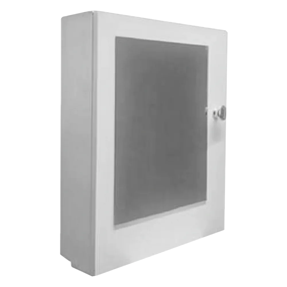 White Wooden Rectangular Wall-Mounted Cabinet