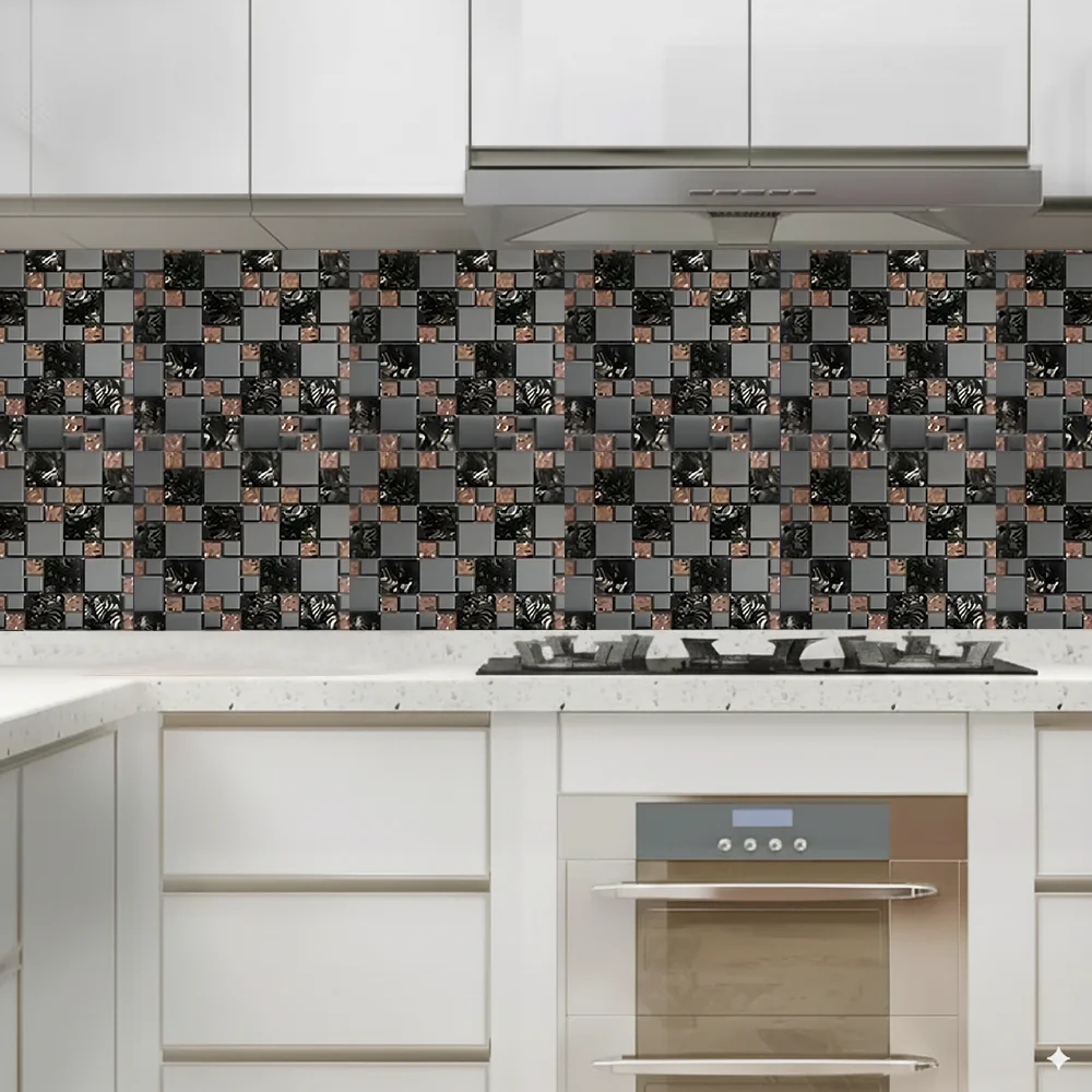 Theme Image 04 Grey & Bronze Metallic Glass Mosaic Tile