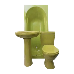 Lime Green Bathroom Sanitary Set 7 Piece
