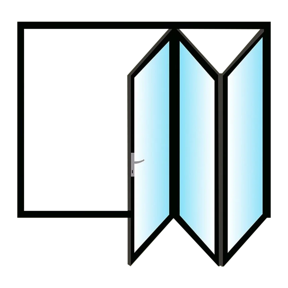 Aluminium 3-Panel Folding Stacking Glass Door