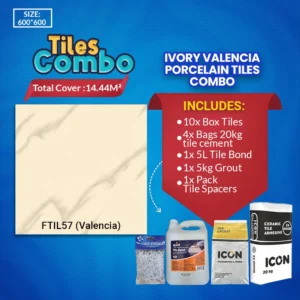 Cross Waves Ivory Floor Tile Combo