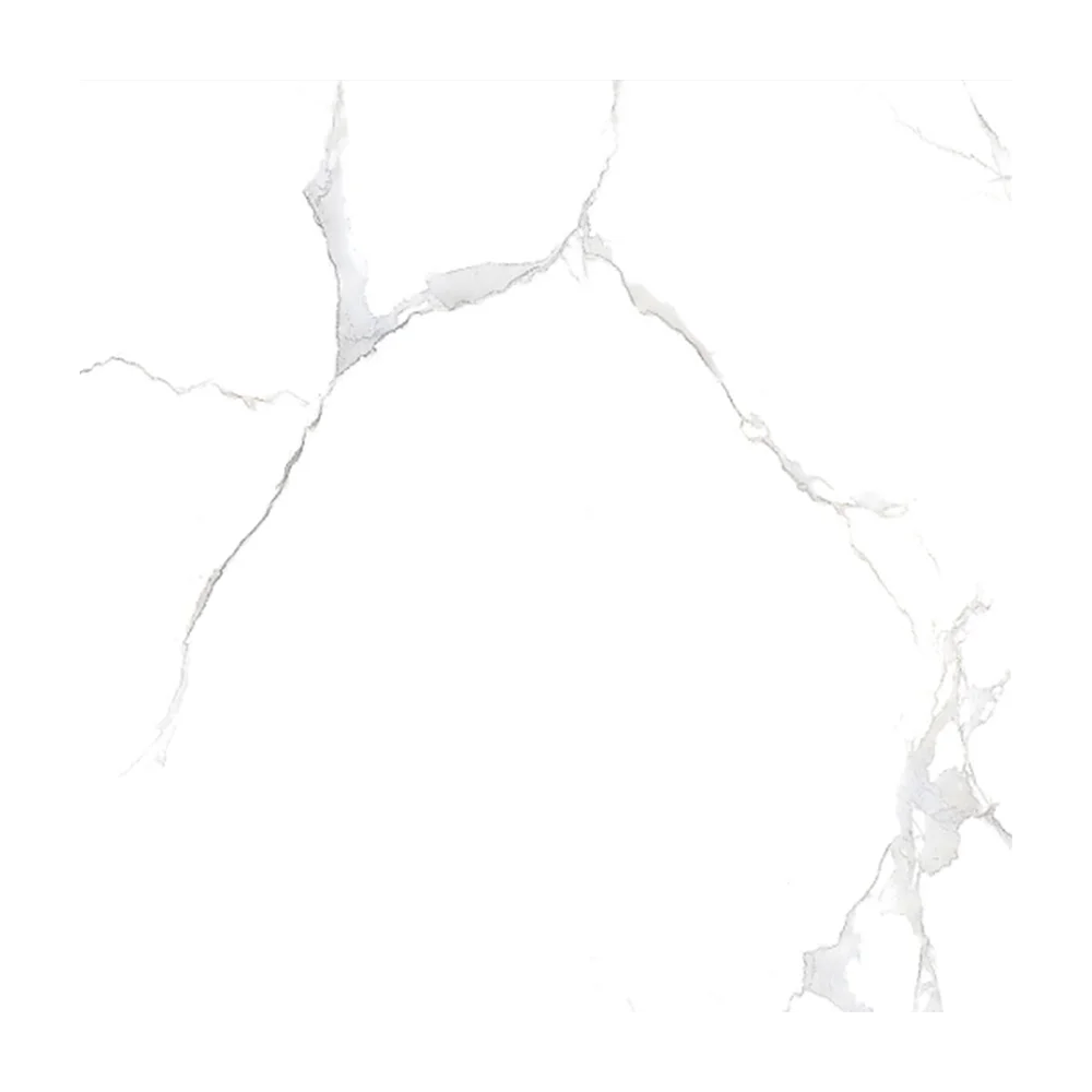 Carrara White Floor Tiles - Glossy Polished Porcelain