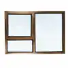 Brown Aluminium Window PT129 1.2M × 900MM with three fixed glass panels
