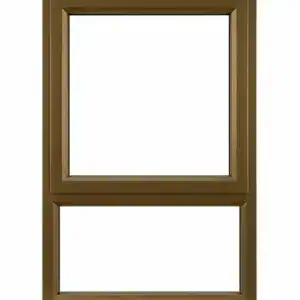 Brown Aluminium Window PT612 600MM × 1.2M with two fixed glass panels