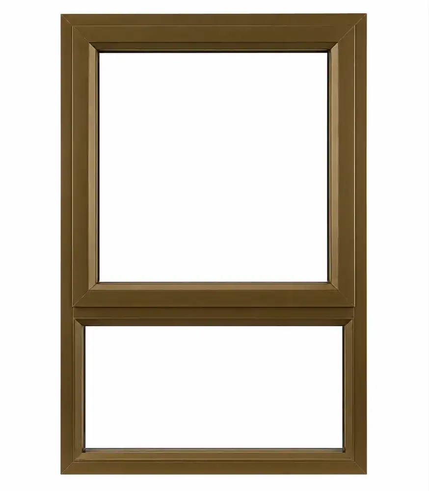 Aluminium Window PT612 – 600MM × 1.2M 1 Brown Aluminium Window PT612 600MM × 1.2M with two fixed glass panels