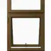 Brown Aluminium Window PT615 600MM × 1.5M with central awning opening panel and fixed glass sections